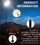 Telescopic pole light camping